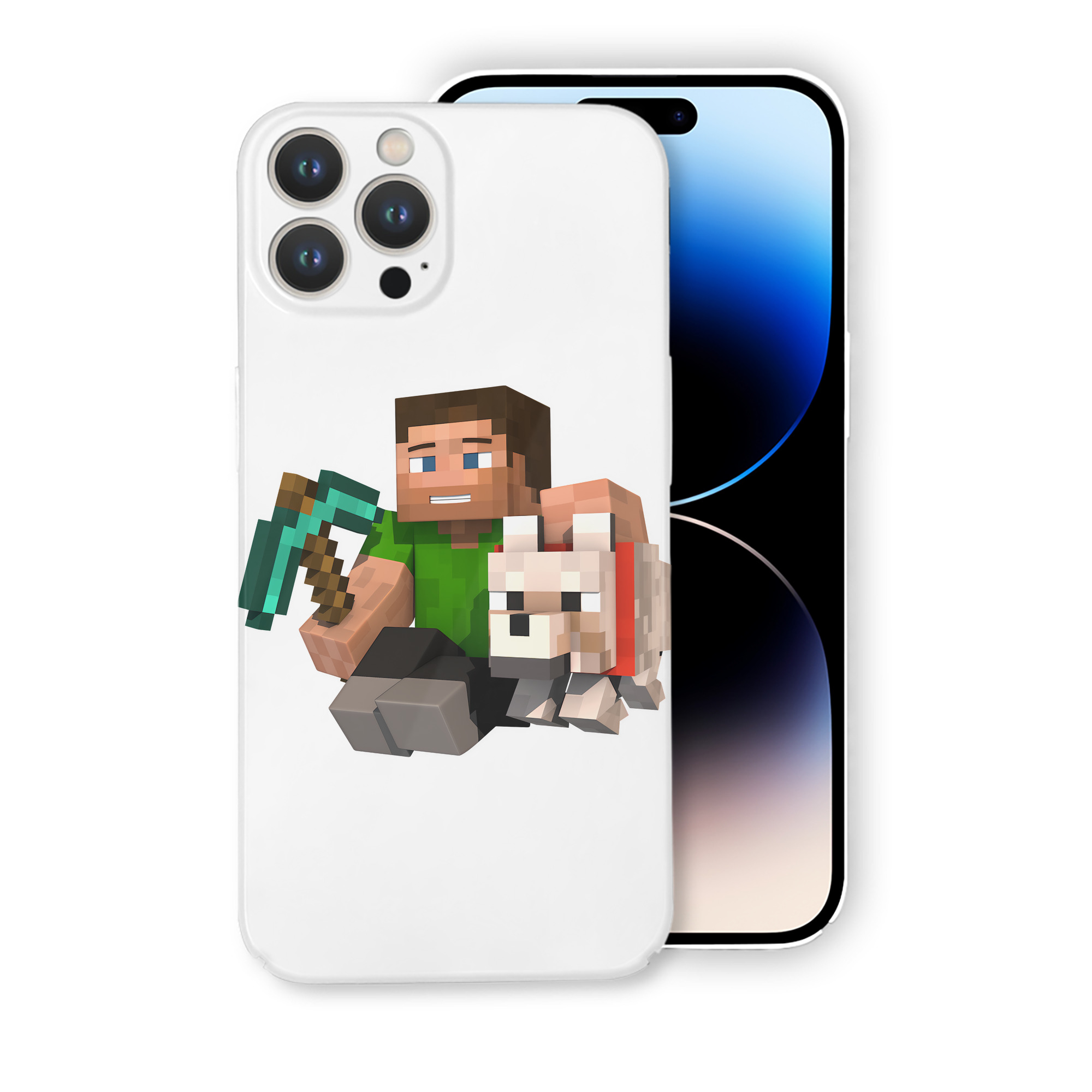 （画像用） マインクラフト ブロックの世界 Minecraft MC Block world 【iPhone 14シリーズ対応】ハードケース